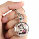 Fashion trumpet two bird cages pocket watch Creative mini pocket watch J1W5