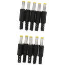 10x Repalcement DC Power Male Plug Connector Welding Jack Adapter 5.5x2.5mm