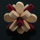 Wooden Double Color Plum Lock Lilac Locks Logic Puzzle Burr Puzzles Brain T