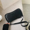 Women Totes Bags Alligator PU Elegant Shopping Shoulder Handbag (Black)