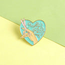 Creative Love Heart Brooches Badge Jacket Clothing Unisex Backpack Pins