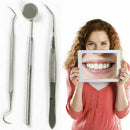 3Pcs Stainless Steel Dental Tool Kit Dentist Teeth Hygiene Gift Picks Mirro A8S4