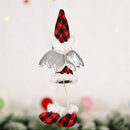 Christmas Plaid Wings Love Girl Pendant Hanging Ornament for Kids Gifts (B) A