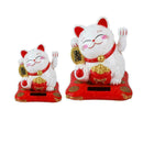 Bigger Solar Powered Lucky Beckoning Fortune Cat 6"1/24 Welcoming New B7V7 K0D7