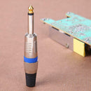 Mono 6.35mm 1/4 Inch Nickel Plated Male Tip Audio Sound Mic Jack Plug Conne A