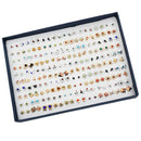 100 Pairs Stud Earrings Set Organizer Box For Women Lady Daily Party Jewelry