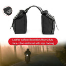 Motorcycle Touring Saddle Bag Black Canvas Waterproof Panniers Motorbike Lugg 3C