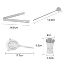 5pcs Stainless Steel Cocktail Shaker Mixer Drink Bartender Martini Tool B FUL