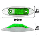4Pc Green 3LED Side Marker Trailer Sealed Light Clearance Waterproof Lamp 12-24V