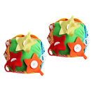 2Pcs Baby Basic Skills Learn To Dress 6 Puzzle Soft Cube Montessori Toys