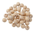 50pcs Wooden Spacer Beads Round Ball Natural 16mm For Jewelry Making
