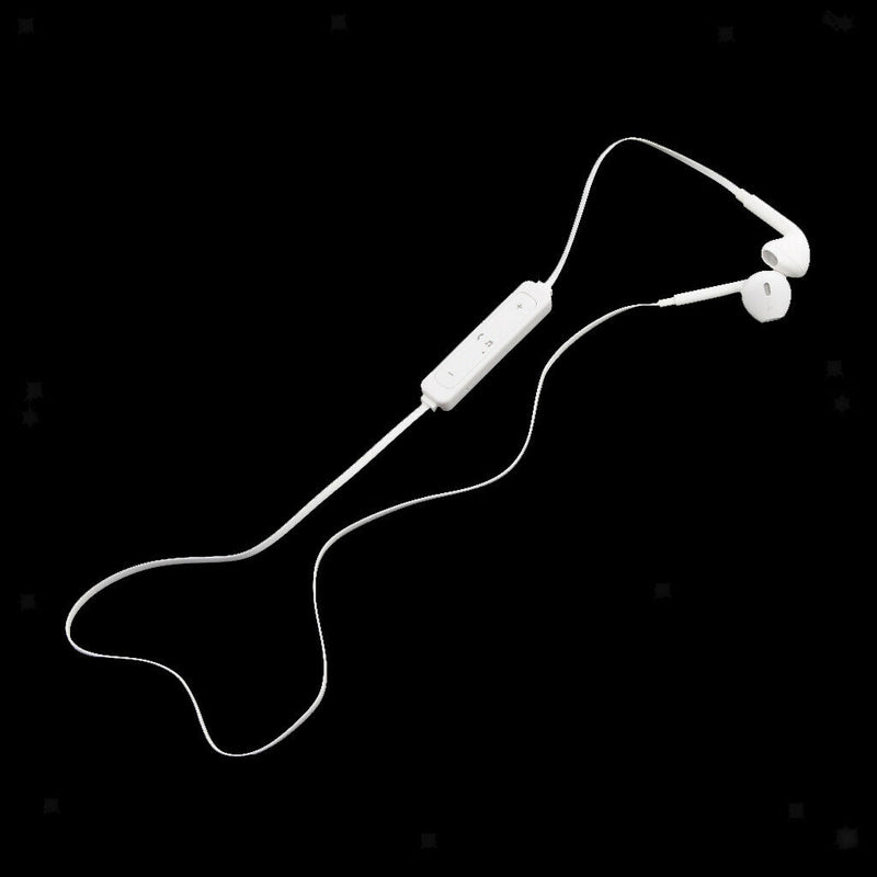 Wireless Bluetooth Headset SPORT Stereo Headphone Earphone Handsfree White