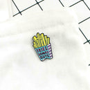 Creative French Fries Pin Brooches Milk Enamel Badge Jewelry Gift (Style 1) A