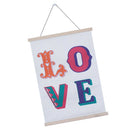 DIY Hanging Embroidery Cross Craft Stitch w/Small wooden clip Home Decor