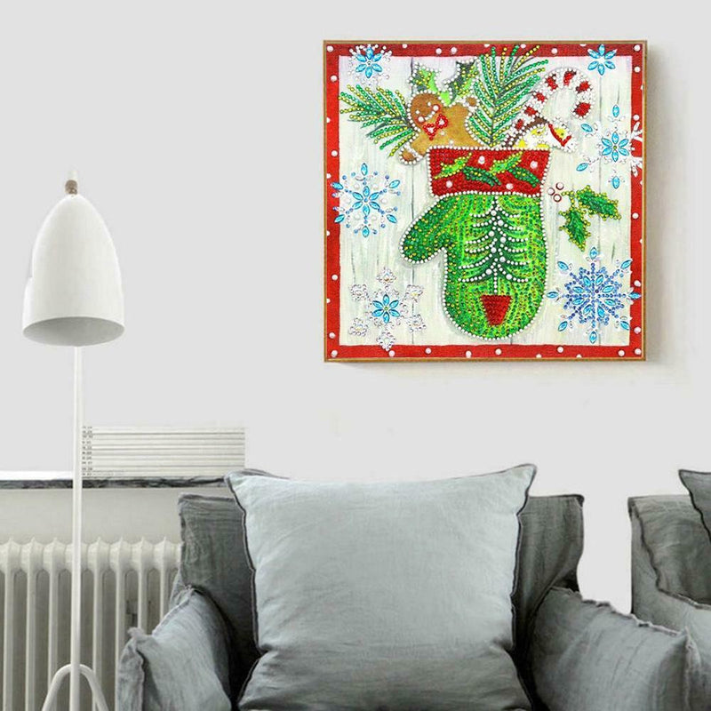 5D DIY Special Shaped Diamond Painting Gloves Cross Stitch Craft Kit Decor