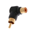 Mini RCA 90 Right Angle Male To Female Phono Adapter