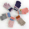 Women Men Warm Knit Mittens Imitation Wool Full Finger Guantes Female Croche@