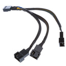 15cm PWM 3 pin /4 pin 3 ways Y Splitter PC Fan Power Cable