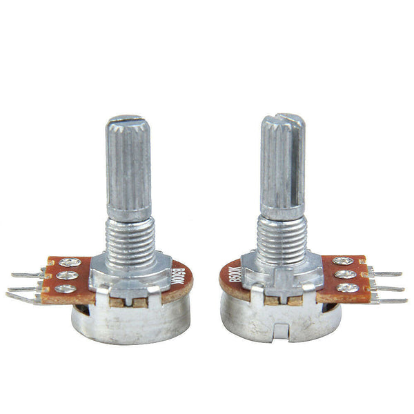 2x B500K Guitar Split Shaft Linear Taper Potentiometer Volume Tone Pot