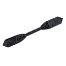 Satin Tuxedo Wedding Self Tie Ascot Cravat Necktie Scarf for Men - Black