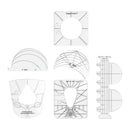6pcs/set Quilting Template Ruler Acrylic Sewing Machine Tool For Patchwork