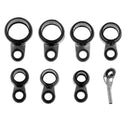 8pcs Stainless Steel Fishing Rod Guides Eyes Guide Ring Tip Line Ring