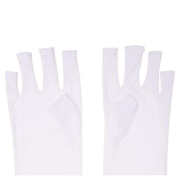 Pair Nail Art UV Gel Anti-ultraviolet Protection Open-toed Glove Beauty Cos T5N3