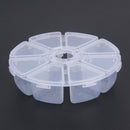 2Pcs Nail Art Rhinestones Beads Display Box Storage Case 8 Compartments