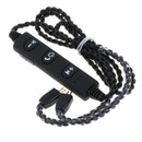 Wireless Bluetooth Cable Upgrade Wire 2 Pin for KZ-ZST/ES3/ED12/ZSR Black