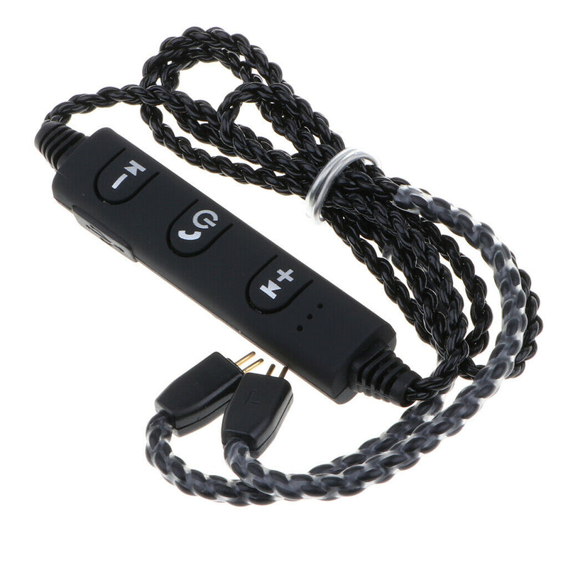 Wireless Bluetooth Cable Upgrade Wire 2 Pin for KZ-ZST/ES3/ED12/ZSR Black
