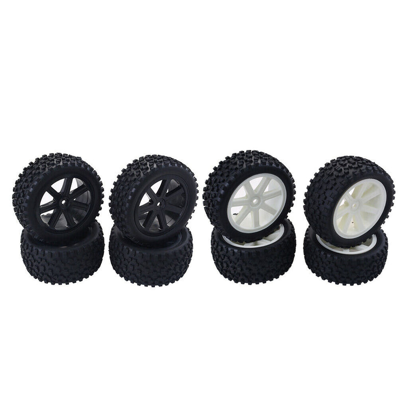 1/10 Buggy On-road Car Wheel Rim &Tyre Set for Redcat, HSP, HPI RC Car White