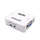 1080P Mini VGA to RCA AV Converter with 3.5mm VGA 2AV / CVBS Audio + Audio