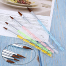 5Pc Nail Art Brush Tools Painting Drawing Brushes Cuticle Pusher Tool ColorfulOZ