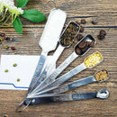 Stainless Steel Measuring Cups & Spoons Heavy Duty 6 pcs set New Use