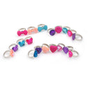 5Pcs Lovely Heart Butterfly Rings Adjustable Jwewlry Kids Fashion Accessor USNTE