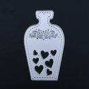 Love Heart Vase DIY Metal Scrapbook Craft Embroidery Cutting Die