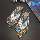Bohemian Handmade Beaded Long Tassel Earrings For Women Fashion Jewelry Mul