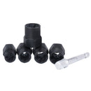 6-Piece Broken Nut Bolt Extractor Hex Nut Stud Removal Tool