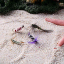 4pcs Feather Insect Shaped Metal Fishing Lure Fishing Bait Tackle