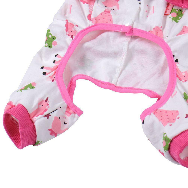 Dog Puppy Shirt Clothes Jumpsuit Pet Apparel Cat Pajamas Costume Pink S