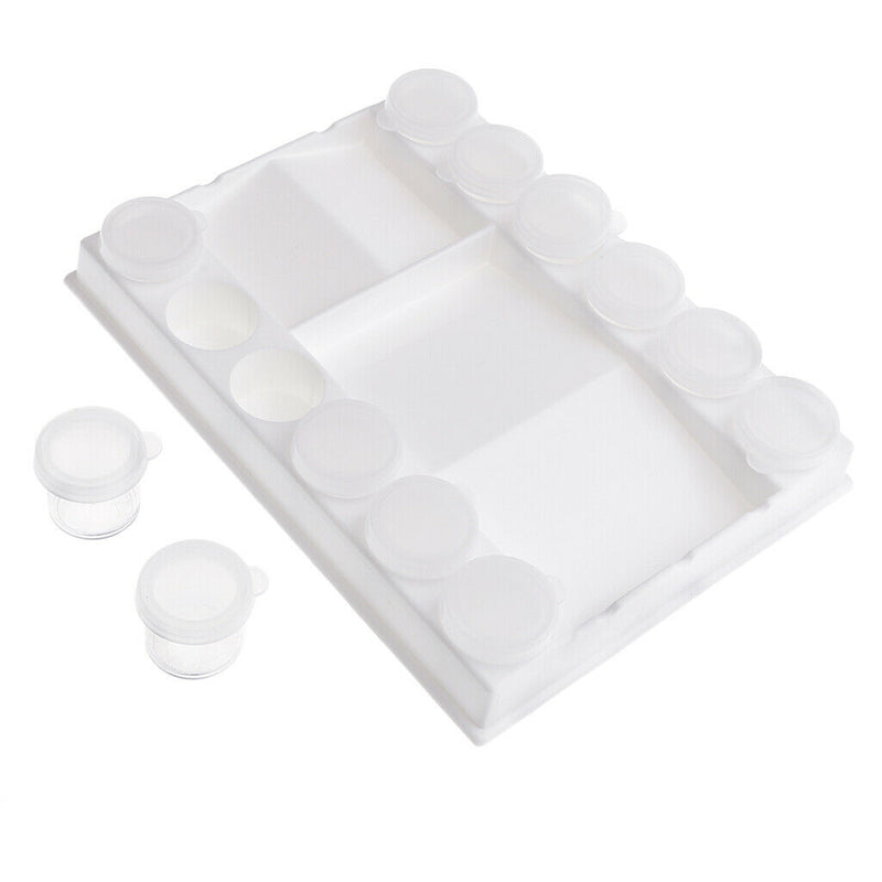 1 Set Painting Pallet Tray Plastic Art Palette for Acrylic / Oil / Watercolor