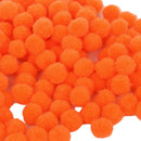500Pcs Vibrant Colours Fluffy Small Craft Pompoms 18mm Orange
