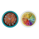 2 Packs Cute Silent Alarm Clock Plastic+Wooden f/ School Tabletop Ornament