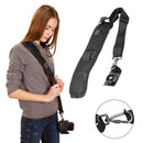Black Single Shoulder Sling Belt Strap for DSLR Digital SLR Camera Quick Rapid