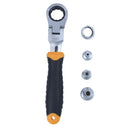 1X(Ratchet Wrench 1/4 inch 3/8 inch 1/2 inch Adjustable Sleeve Adapter Cr-V