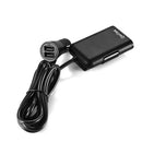 Quelima 4 Usb Port Car Charger 2.4A With 4.9Ft Extension Cord Cable For Bac