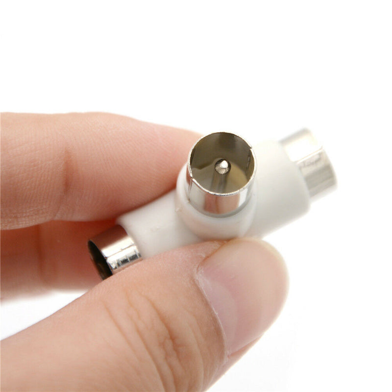 4x Coax Coaxial Antenna Y Splitter Adapter Aerial to TV Converter Plug  jbTEUS