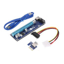 2x PCI-E Riser Card Kit 1x to 16x VER 006 USB 3.0 SATA to 4Pin BTC Mining Board