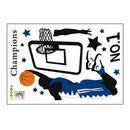 Basketball Man Wall Stickers,Adhesive Art Decals,For Kids Room Birthday Gift