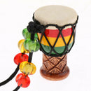 2 Pcs Djembe Pendant African Drum Jewelry Necklace for Children Gift F